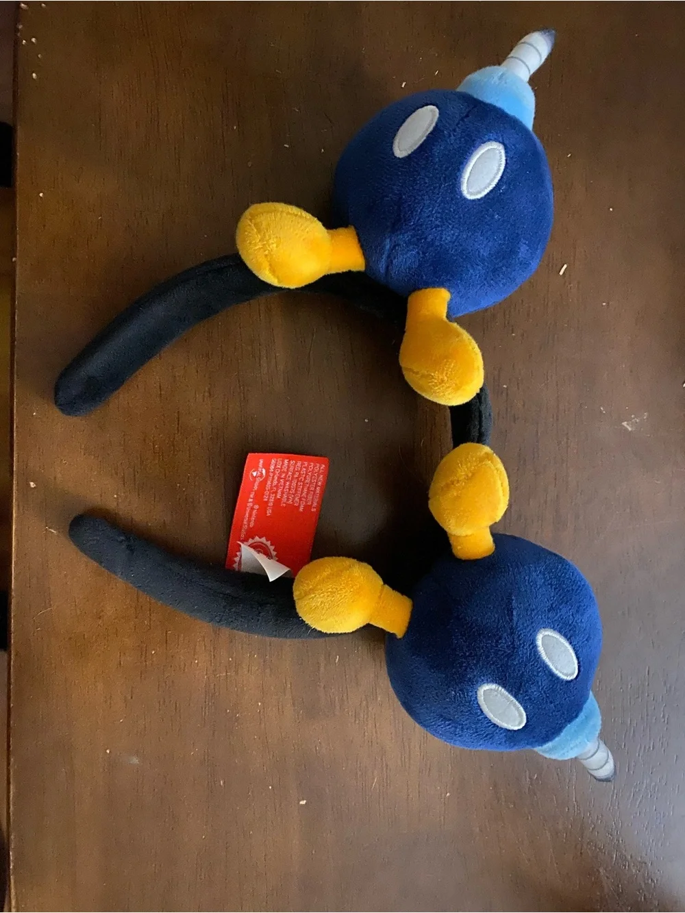 Bob-Bomb plush headband.  Super Mario World - adult